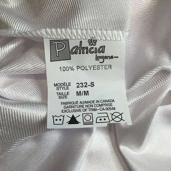 PATRICIA LINGERIE White Satin Lace Trimmed Slip Skirt Size M - Picture 5 of 9